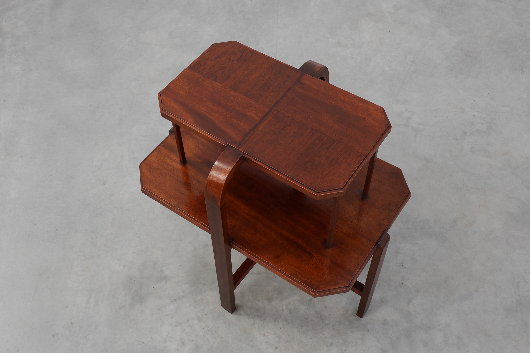 Art Deco Two-Tier Side or Centre Table in Wood, France ca. 1920thumbnail